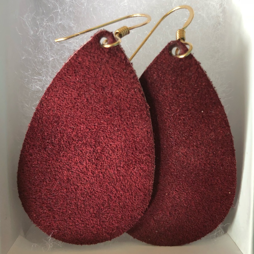 Nickel and Suede leather earrings
